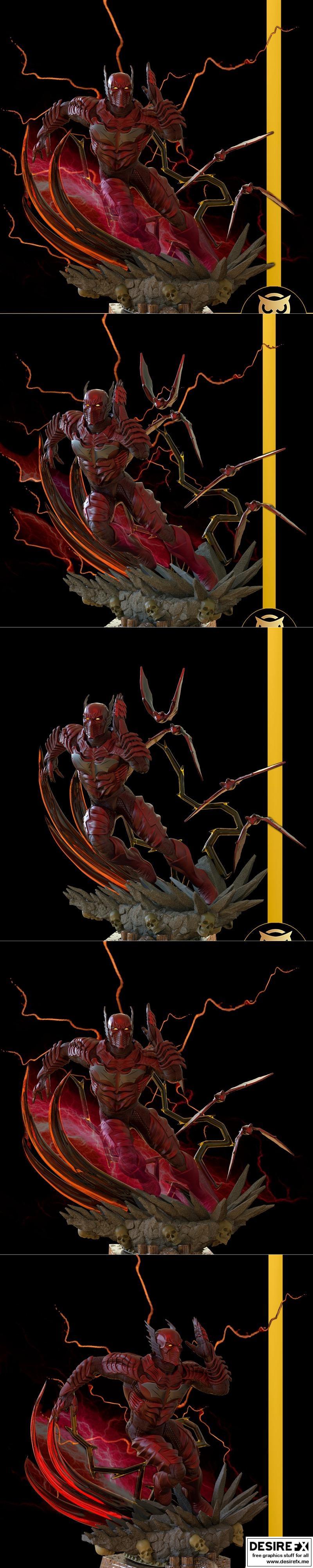 黑鸢定制 - 红死 - 3D打印模型|Black Owl Customs – Red Death – 3D Print Model STL