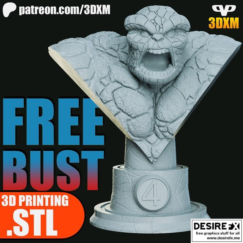 3DXM - 机械暴动 - 3D打印模型|3DXM – The Thing Bust – 3D Print Model STL