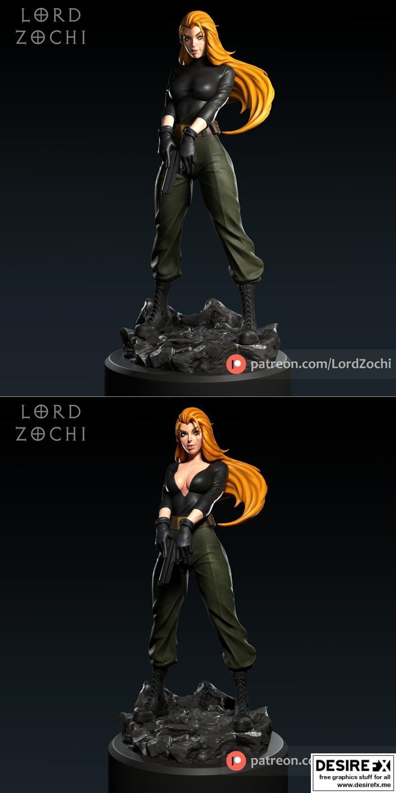 迪士尼动漫《Kim Possible》角色3D打印模型|Kim Possible – 3D Print Model STL