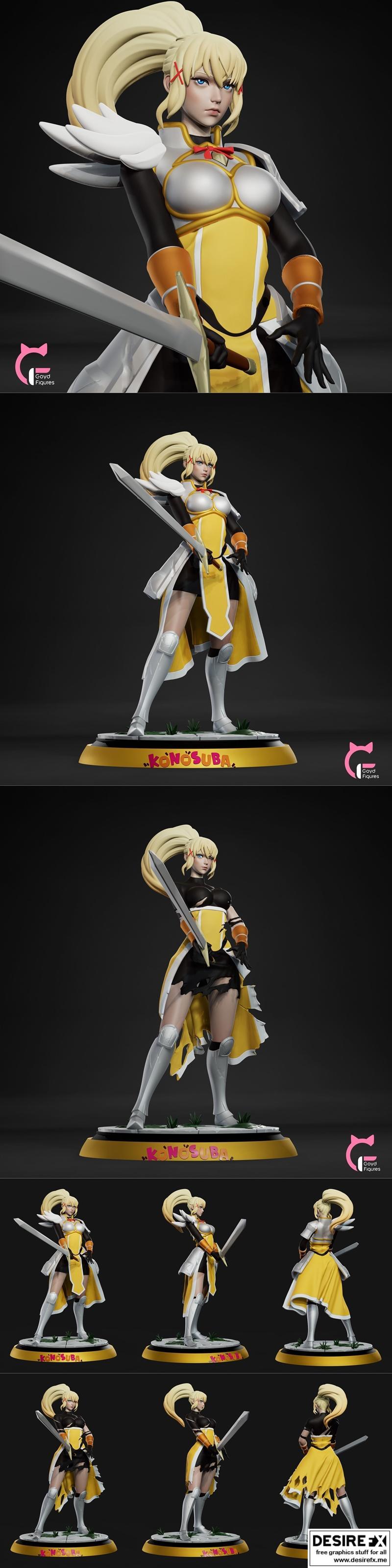 Goyd Figures黑暗之境《Konosuba》3D打印模型|Goyd Figures – Darkness – Konosuba – 3D Print Model STL