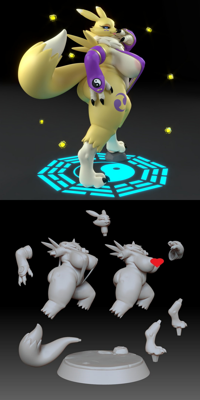 General Buta - 《雷蒙》3D打印模型|General Buta – Renamon – 3D Print Model