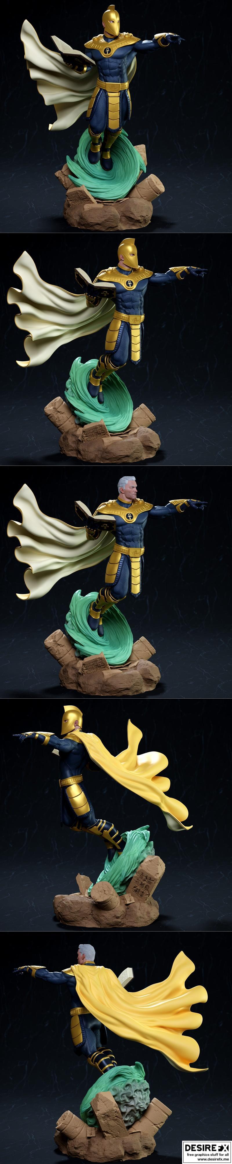 Dr.Fate 3D打印雕像模型|Dr.Fate – Fan Art Statue – 3D Print Model STL