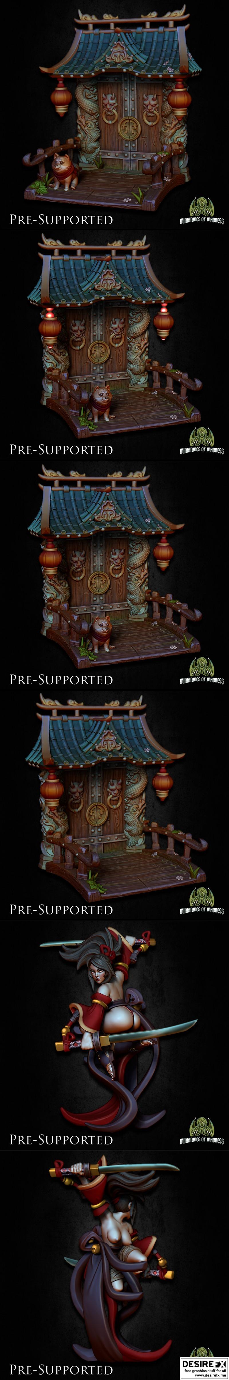 东方场景3D打印模型|Ninja Scenery Oriental Diorama – 3D Print Model STL