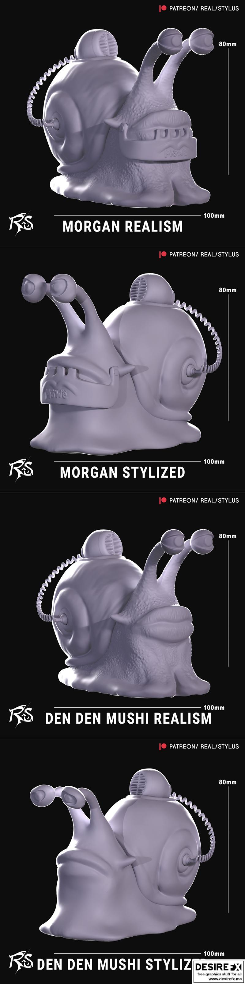 Den Den Mushi 莫根 3D打印模型|Den Den Mushi Morgan – 3D Print Model STL