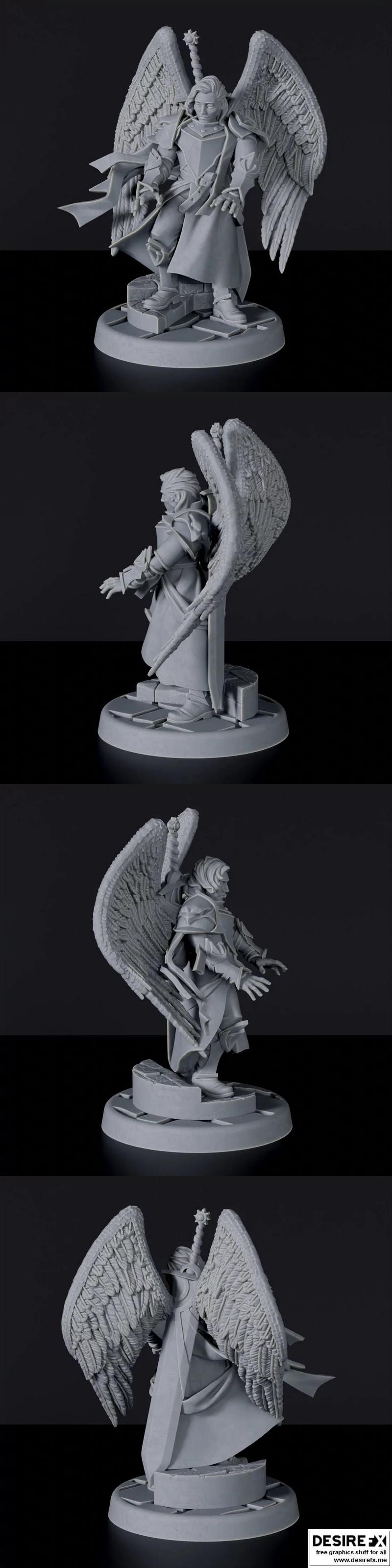 星辰男圣职者C - 3D打印模型|Celestial Male Paladin C – 3D Print Model