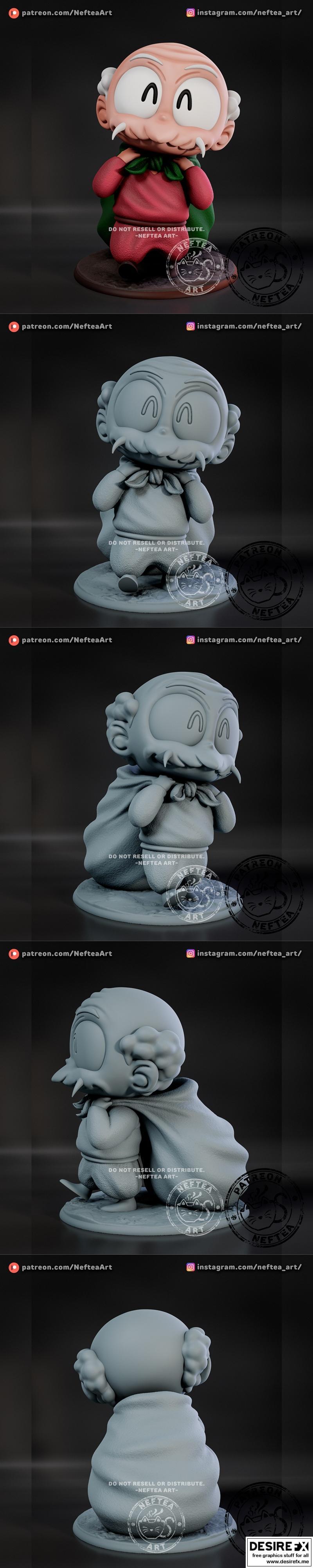 哈波赛 3D打印模型 柴比角色|Chibi (Happosai) – 3D Print Model STL