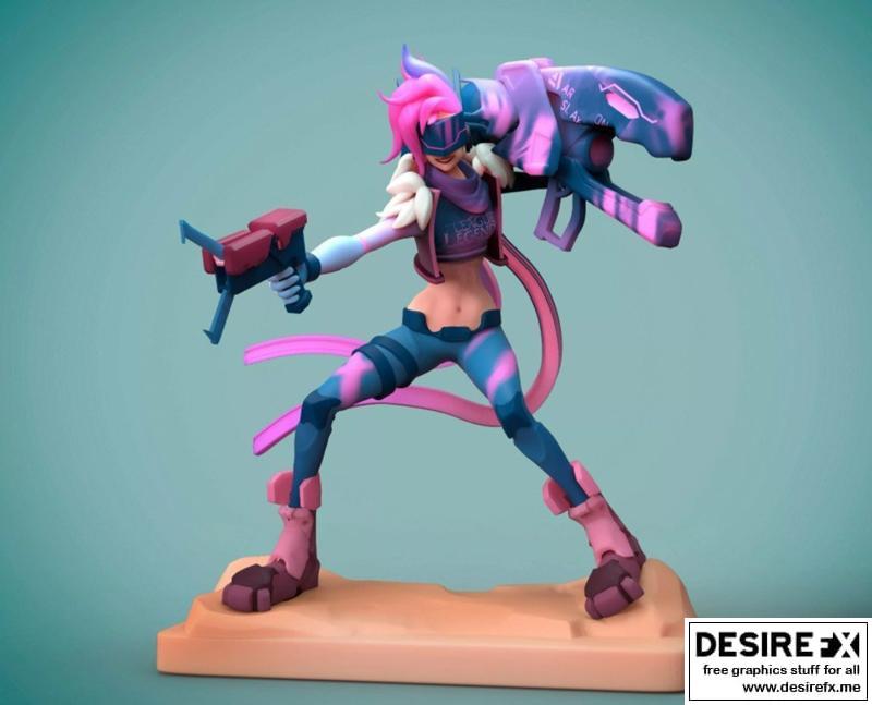 Jinx 弧光 3D打印模型|Jinx Arcane – 3D Print Model STL