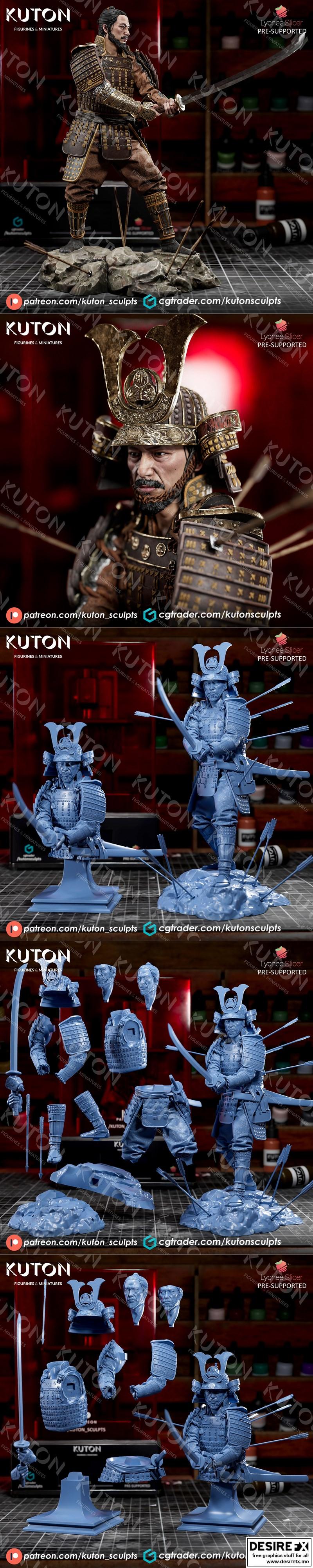 Kuton 3D打印模型： Yoshii Toranaga角色雕塑|Kuton Figurines – Yoshii Toranaga – 3D Print Model STL