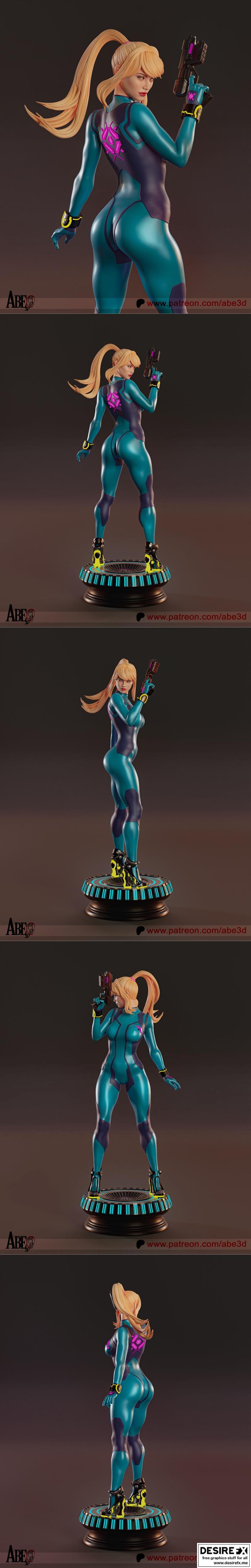 Abe3D - 来自《银河战士》的萨姆斯·阿拉恩 3D打印模型|Abe3D – Samus Aran – 3D Print Model STL
