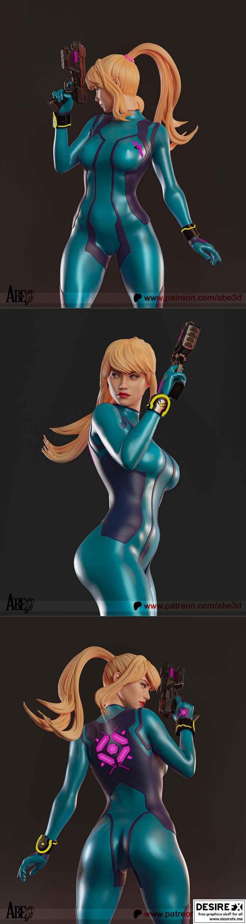 Abe3D - 来自《银河战士》的萨姆斯·阿拉恩 3D打印模型|Abe3D – Samus Aran – 3D Print Model STL