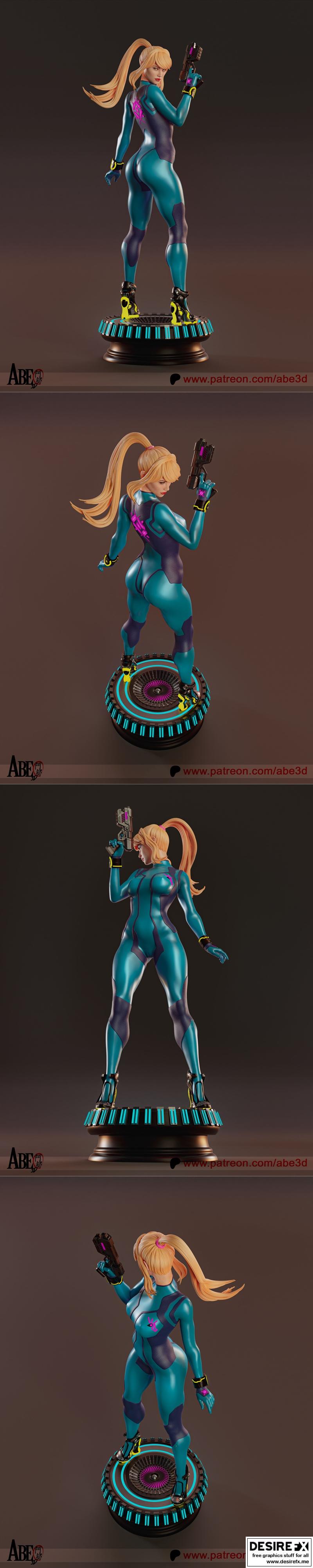 Abe3D - 来自《银河战士》的萨姆斯·阿拉恩 3D打印模型|Abe3D – Samus Aran – 3D Print Model STL