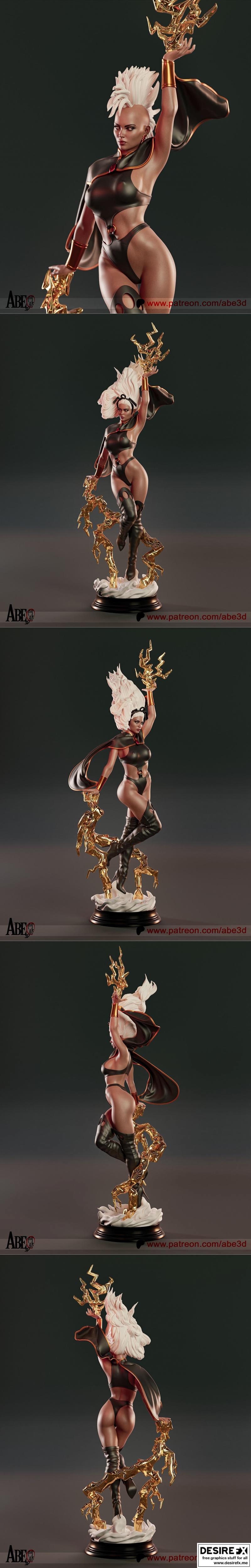 Abe3D - 风暴 - 3D打印模型|Abe3D – Storm – 3D Print Model STL