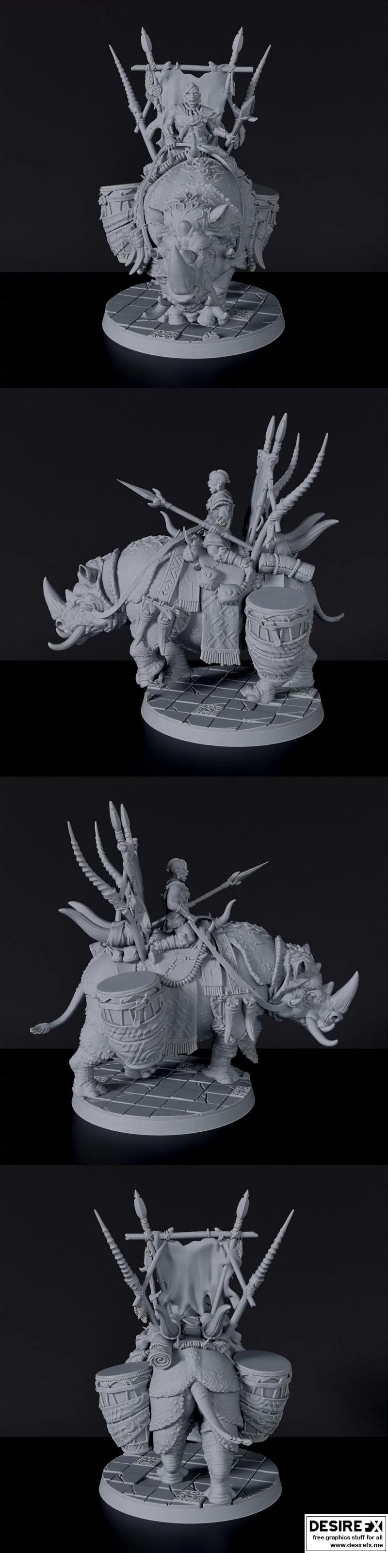 瓦库图鲁战争召唤师A 3D打印模型|Wakaturu War Caller A – 3D Print Model