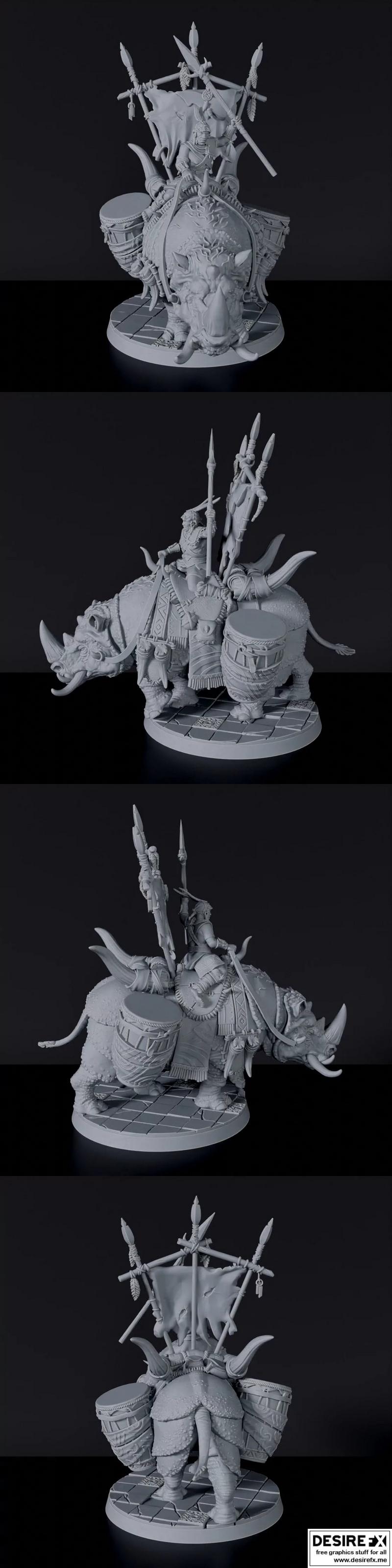 Wakaturu战争召唤师3D打印模型|Wakaturu War Caller B – 3D Print Model