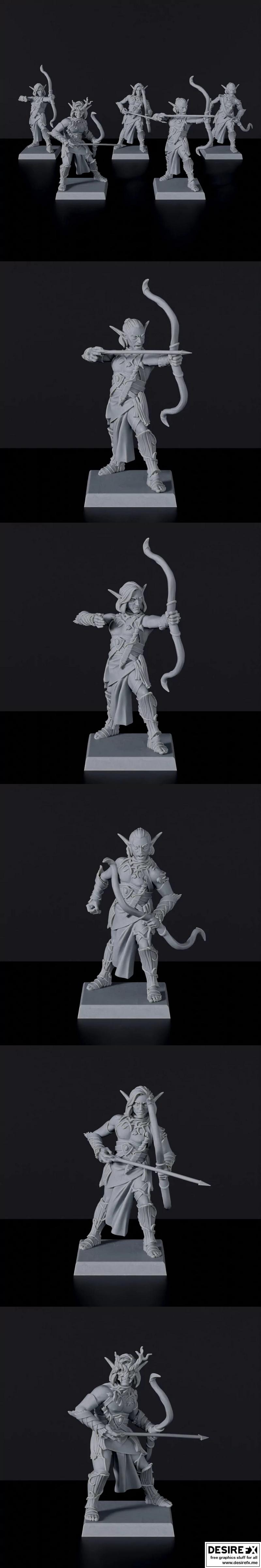 木精灵男性守护者3D打印模型|Wood Elves – Male Protector Unit – 3D Print Model