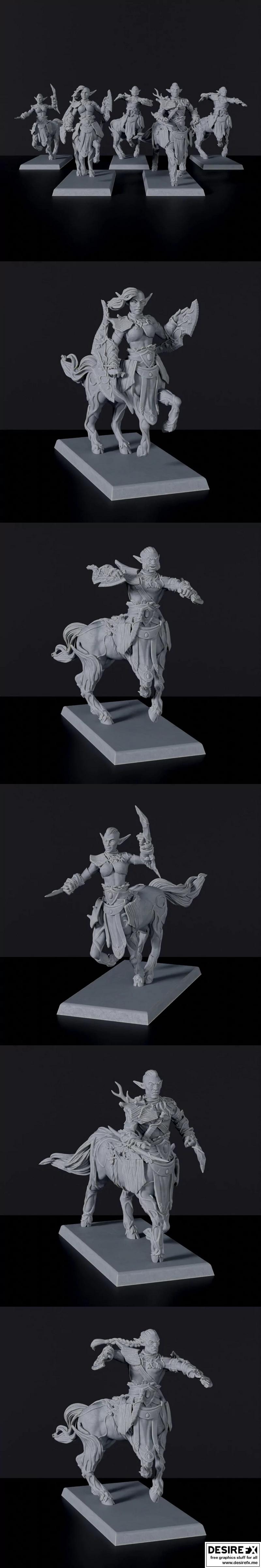 木精灵——人马守护者3D打印模型|Wood Elves – Centaur Protector Unit – 3D Print Model