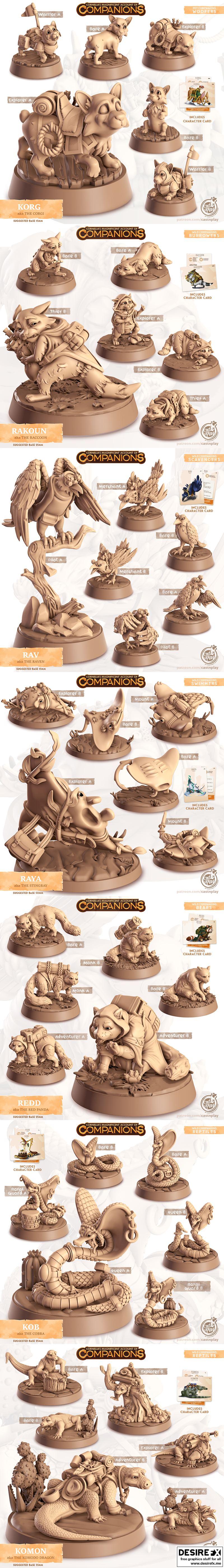 Cast n Play Collection vol.3 3D打印模型：Cornellia系列角色收藏|Cast n Play Collection vol.3 (Cornellia Companions) – 3D Print Model STL