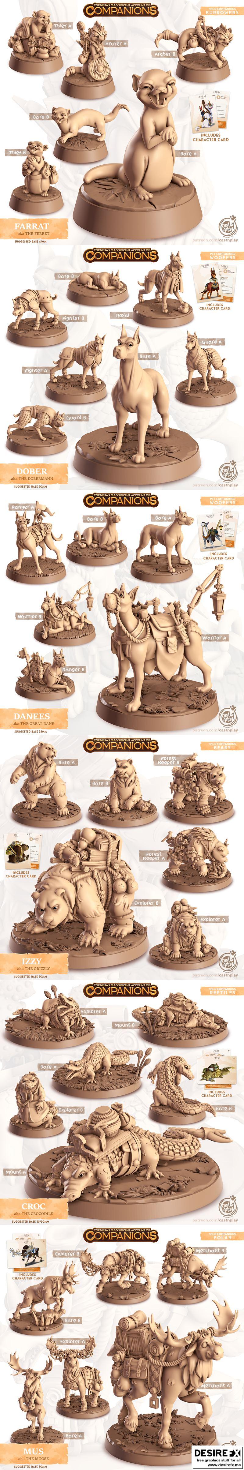 Cast n Play Collection vol.3 3D打印模型：Cornellia系列角色收藏|Cast n Play Collection vol.3 (Cornellia Companions) – 3D Print Model STL