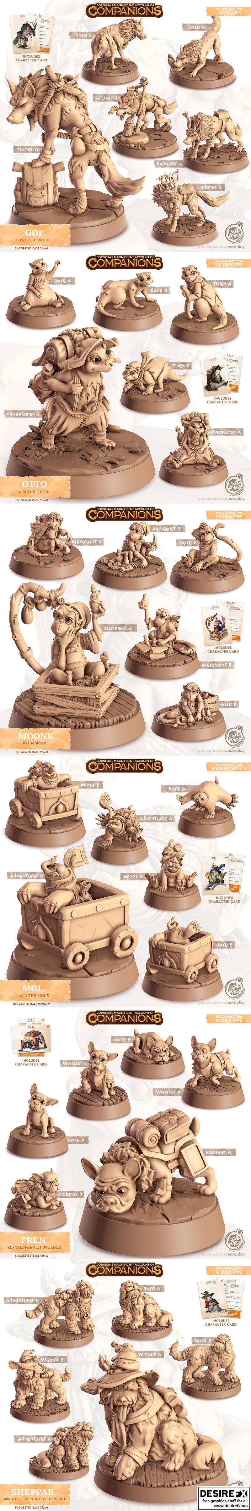 Cast n Play Collection vol.3 3D打印模型：Cornellia系列角色收藏|Cast n Play Collection vol.3 (Cornellia Companions) – 3D Print Model STL