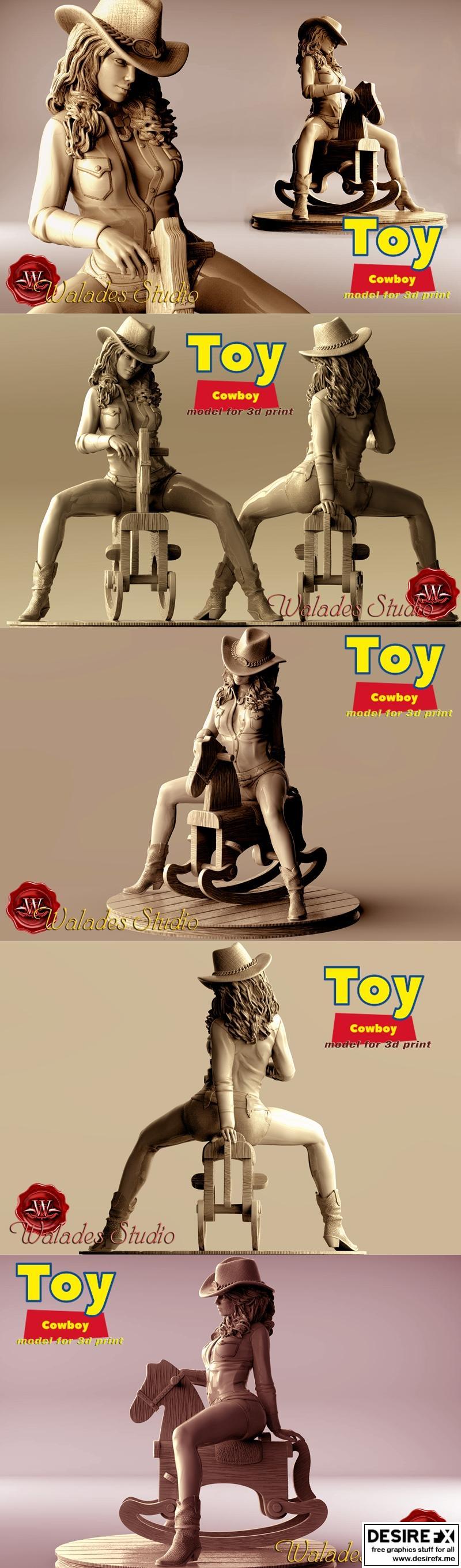 Walades Studio 3D打印玩具牛仔模型|Walades Studio – Toy Cowboy – 3D Print Model STL