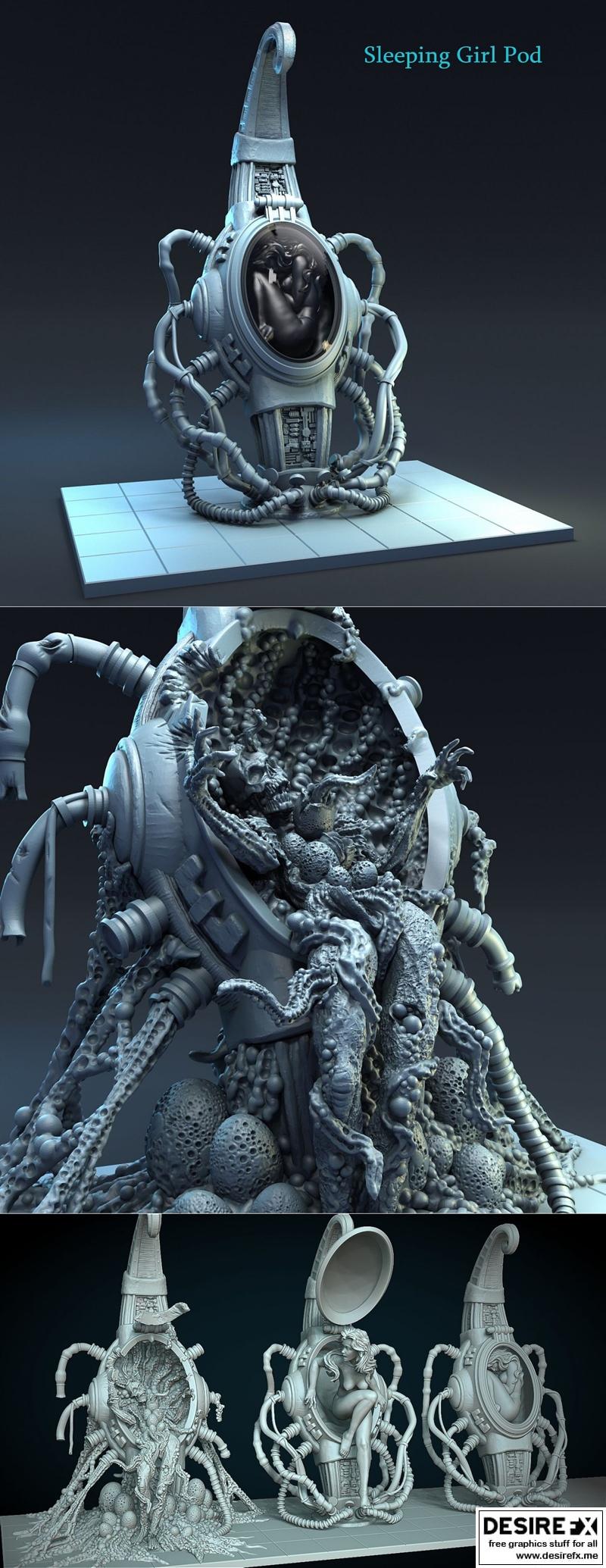 梦魇觉醒——迪奥拉玛 3D打印模型|Waking Up To A Nightmare – Diorama – 3D Print Model STL