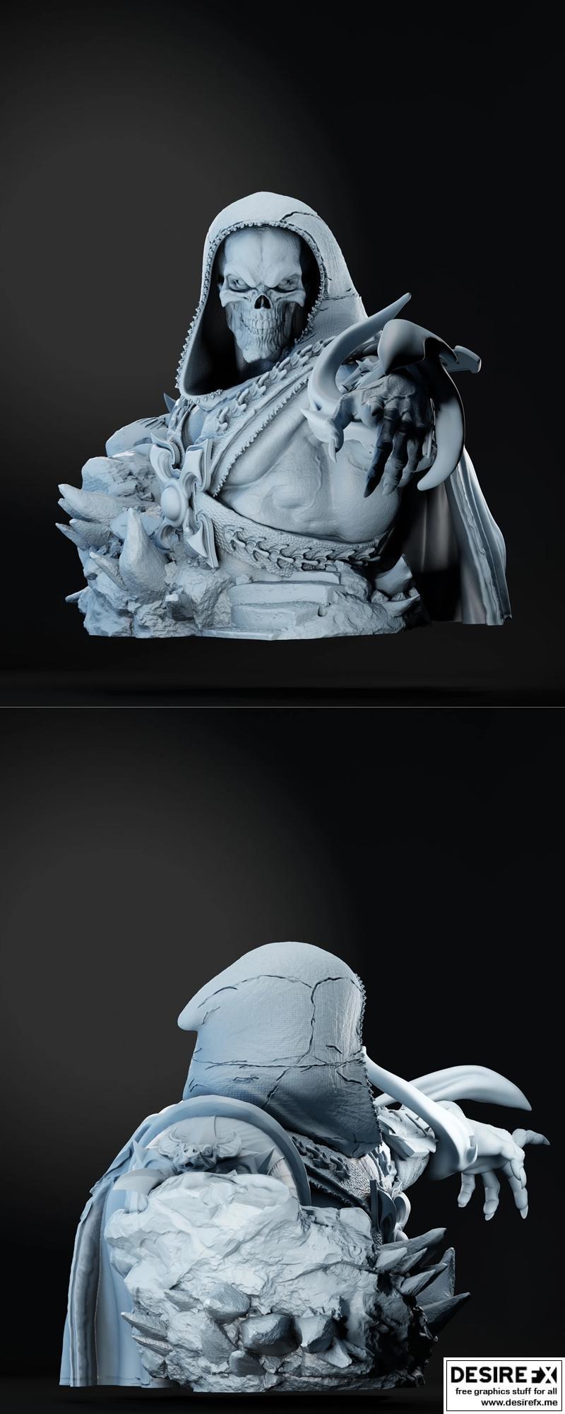 ZEZ工作室骷髅王3D打印模型|ZEZ Studios – Skeletor Bust – 3D Print Model STL