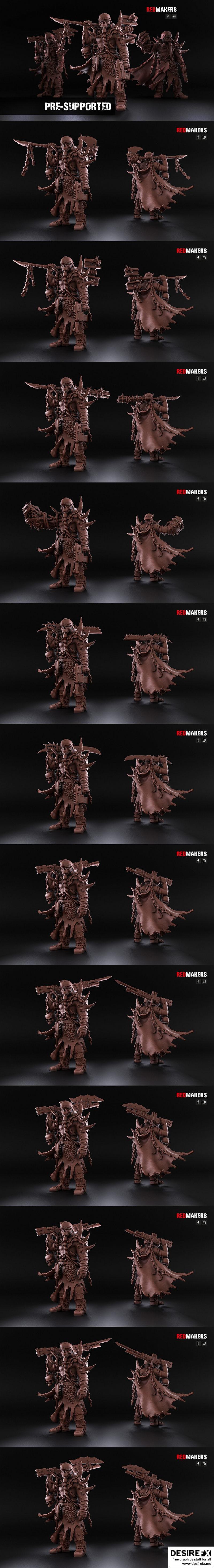 叛逆死亡军团——异端指挥官——3D打印模型|Renegade Death Division – Commander – Heretics – 3D Print Model