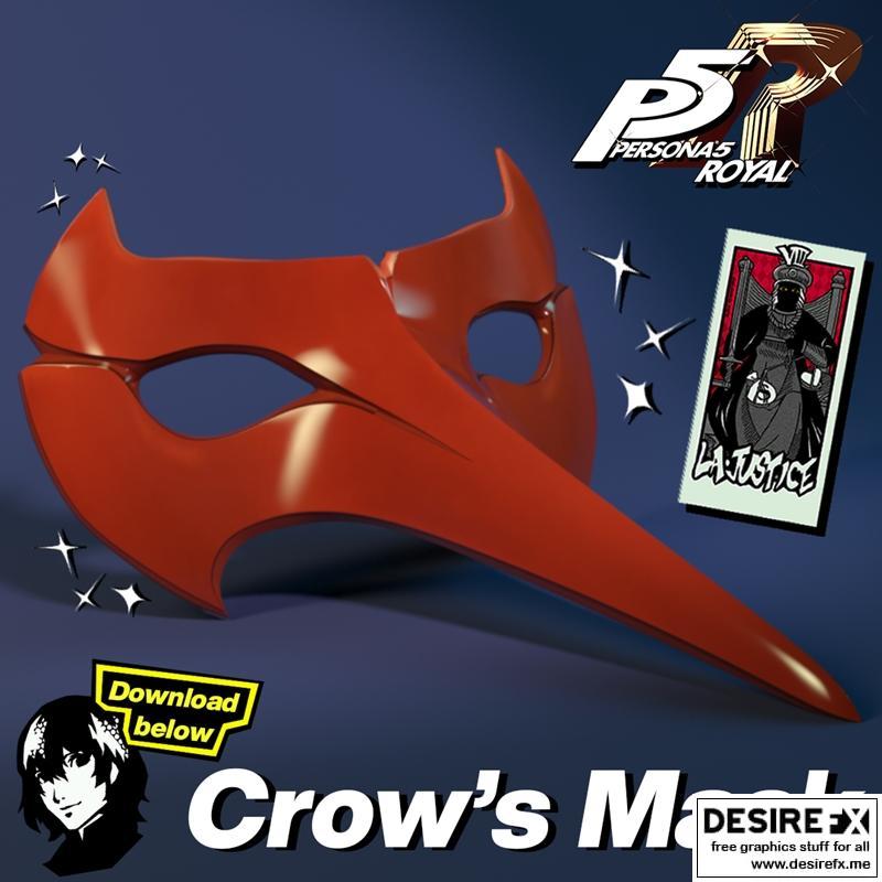 Persona 5 Royal 3D打印模型 Crow Mask角色造型|Crow Mask Persona 5 Royal – 3D Print Model STL