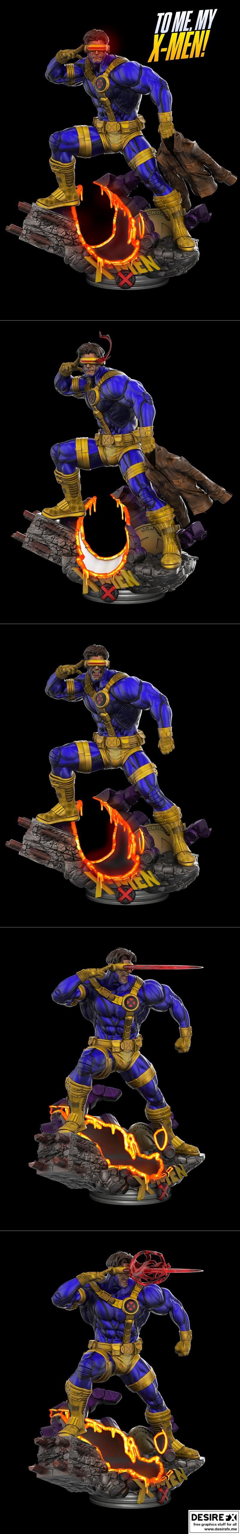 黑 owl工坊-环形眼-3D打印模型|Black Owl Customs – Cyclops – 3D Print Model STL