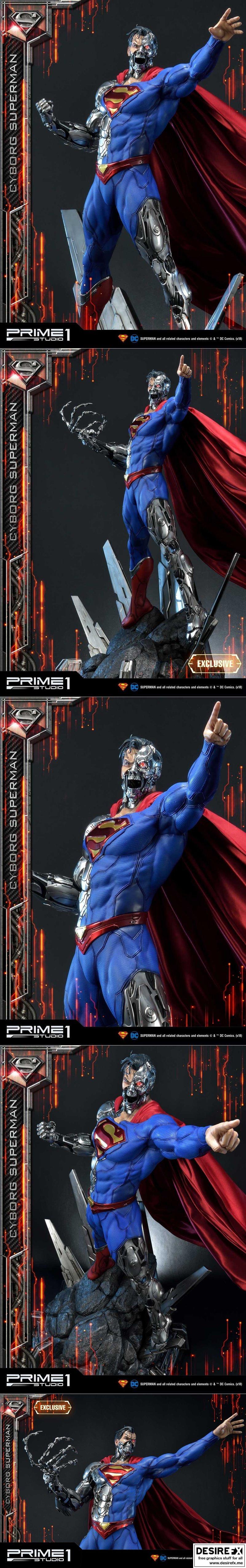Prime 1工作室出品：赛博人超级英雄3D打印模型|Prime 1 Studio – Cyborg Superman – 3D Print Model STL