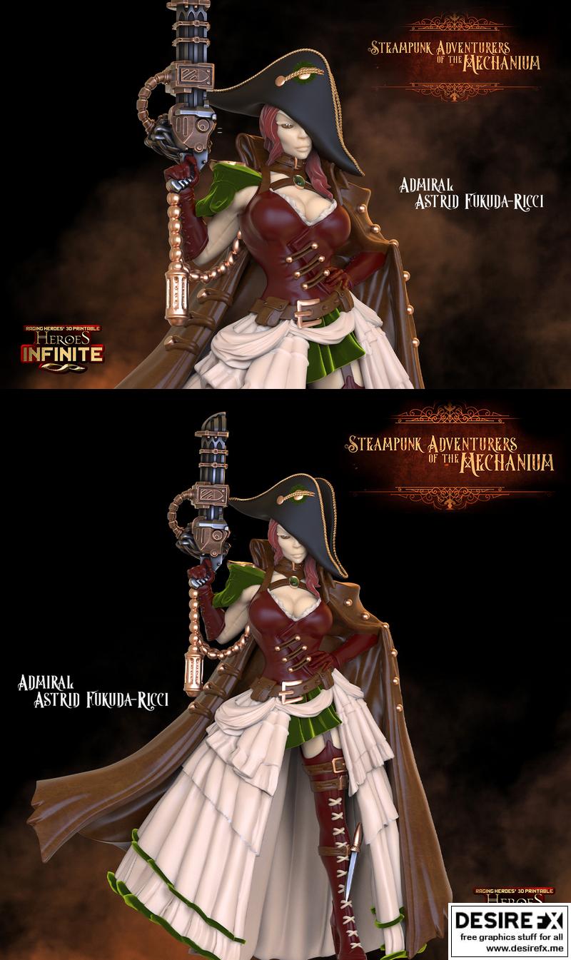 福井瑞智·里奇 3D打印模型|Admiral Astrid Fukuda-Ricci – 3D Print Model