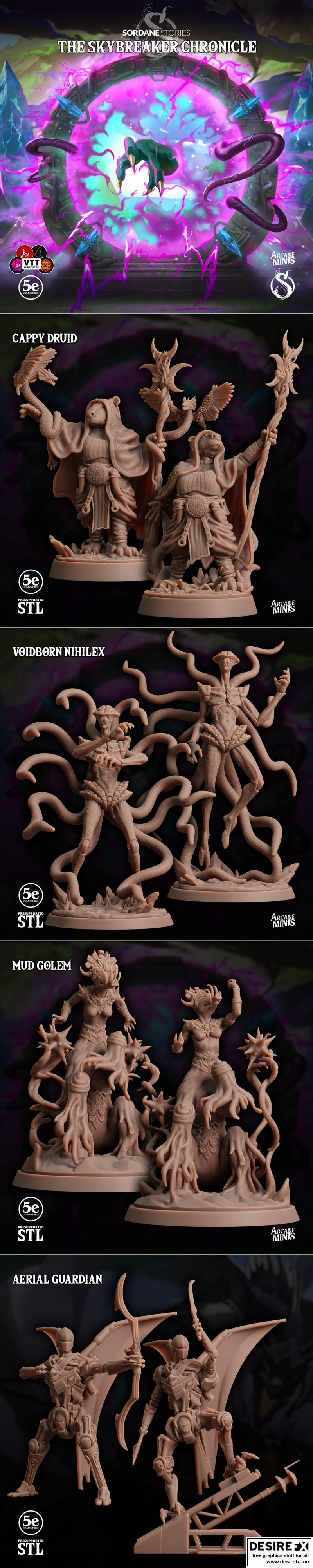 弧光传说 3D打印模型|Arcane Minis – The Skybreaker Chronicles – 3D Print Model STL