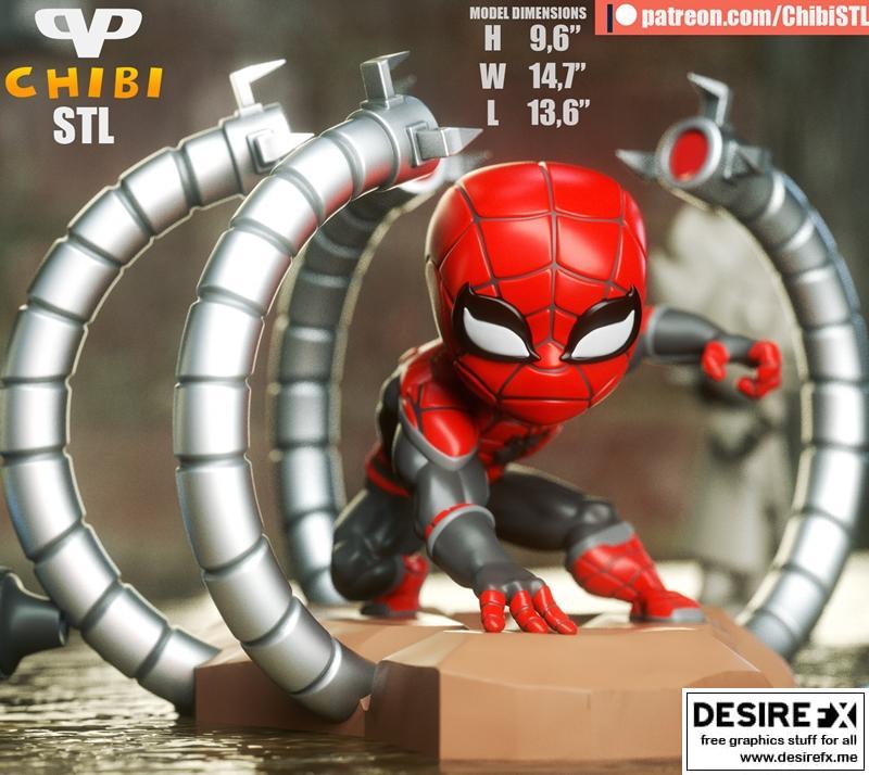 蜘蛛侠 NWH 小可爱 3D打印模型|Spider-Man NWH Chibi – 3D Print Model STL