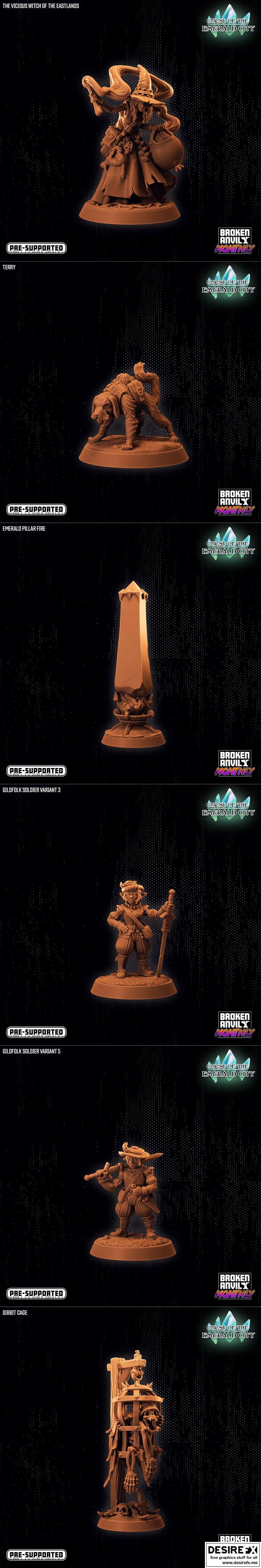 Broken Anvil迷你模型 - 《翡翠城的诅咒》3D打印模型|Broken Anvil Miniatures – Curse of the Emerald City – 3D Print Model STL