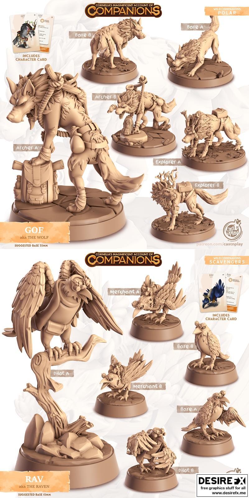 Cast n Play –  rav与gof伙伴 3D打印模型|Cast n Play – Rav Companion and Gof Companion – 3D Print Model STL