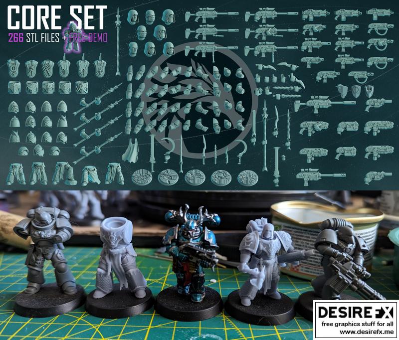 斯库拉军团核心套装——战斗兄弟小队3D打印模型|Scylla Legion Core Set – Battle Brothers Squad Build Kit – 3D Print Model