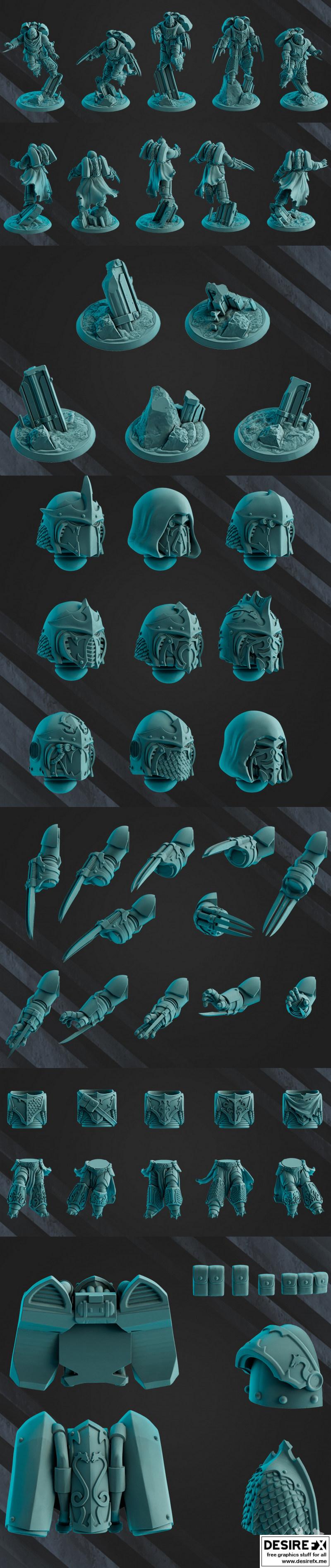 斯库拉军团进攻兄弟小队3D打印模型|Scylla Legion Assault Brothers Squad Build Kit – 3D Print Model