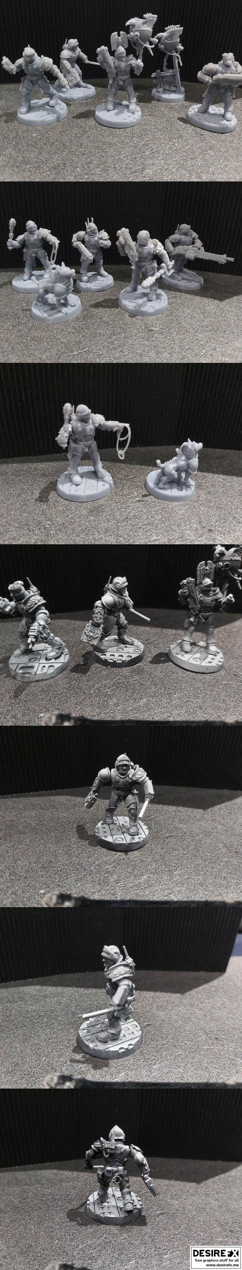 阿戴乌斯仲裁者杀戮小队 3D打印模型|Adeptus Arbites Kill Team – 3D Print Model