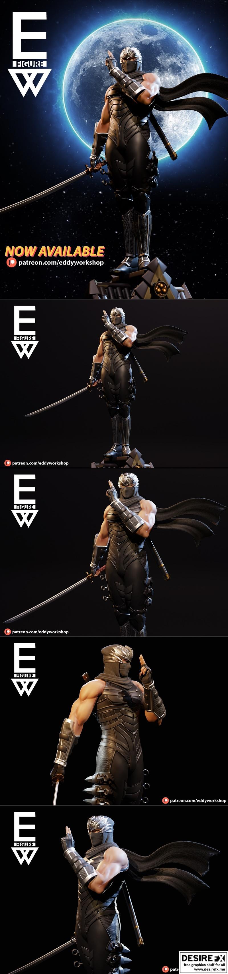 Eddy工坊 - 《忍者龙剑传》3D打印模型|Eddy’s Workshop – Ryu Hayabusa – 3D Print Model STL