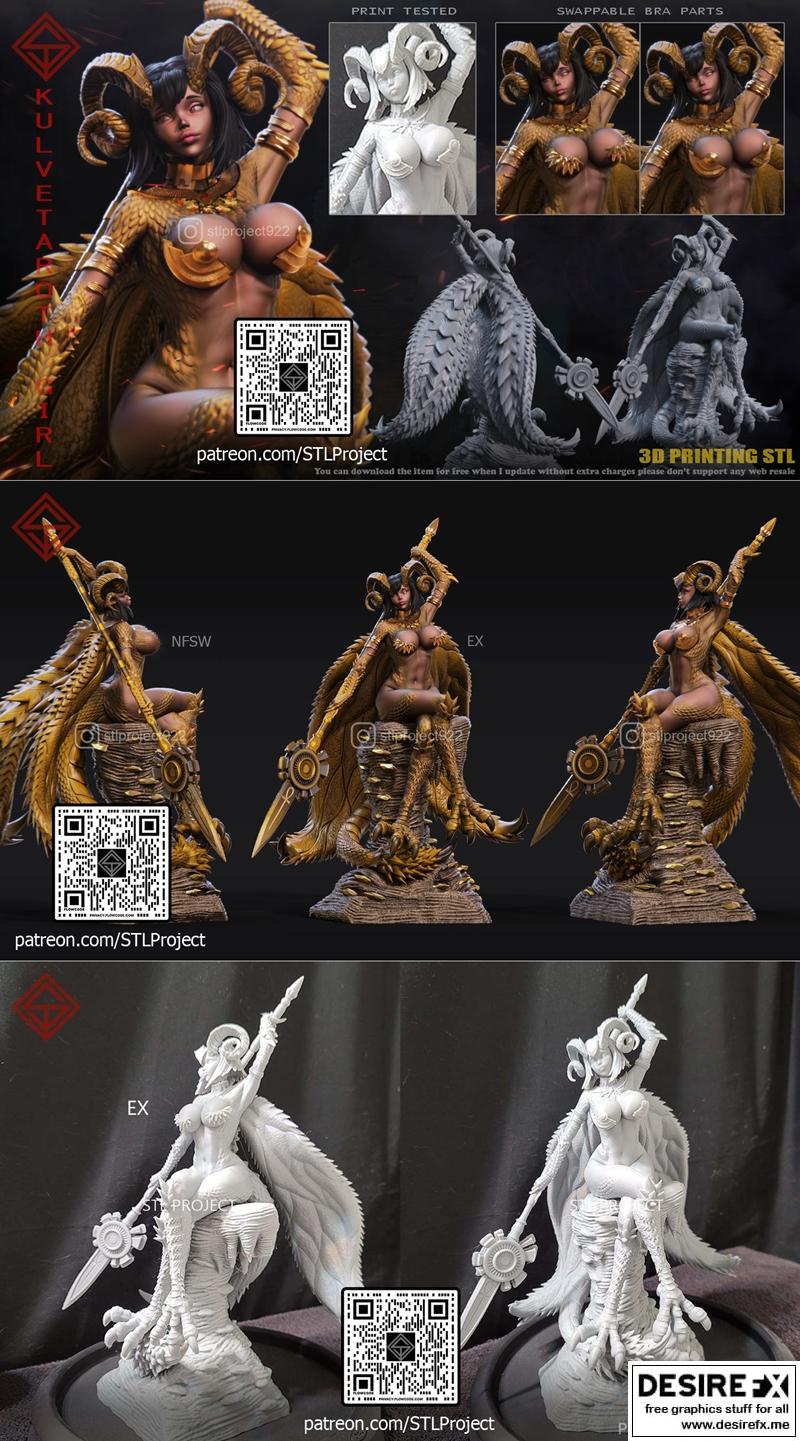 Kulve Taroth女孩 3D打印模型|STL Project – Kulve Taroth Girl – 3D Print Model STL