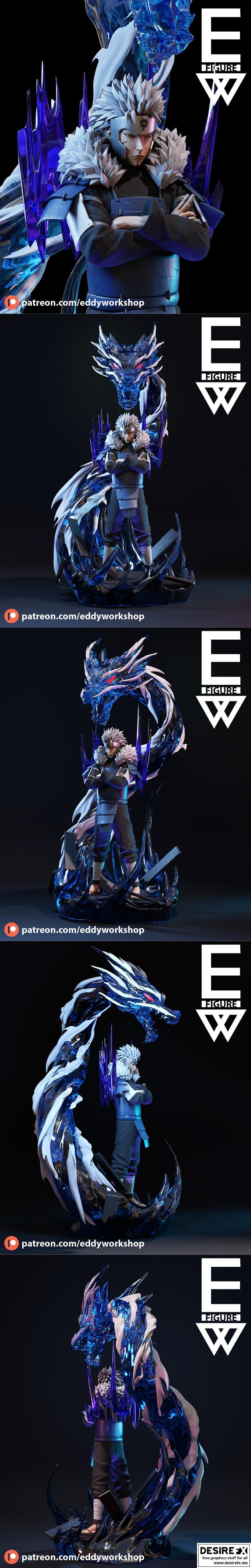 Eddy工坊 - 火影忍者 - 木叶村忍者模型 3D打印版|Eddy Workshop – Tobirama Senju – 3D Print Model STL