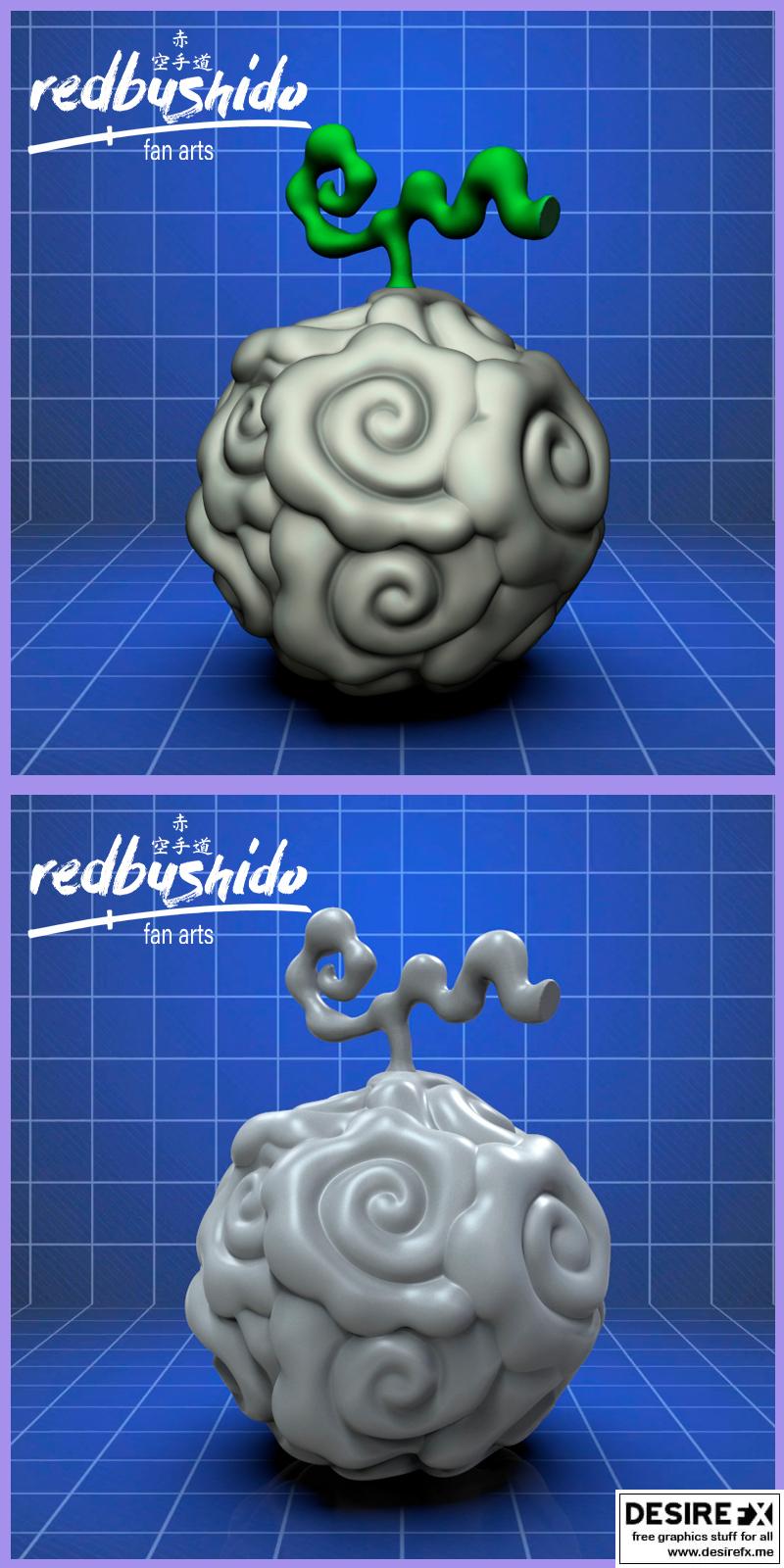 Smocker Devil Fruit - 3D打印模型：恶魔果实角色模型|Smocker Devil Fuit – 3D Print Model