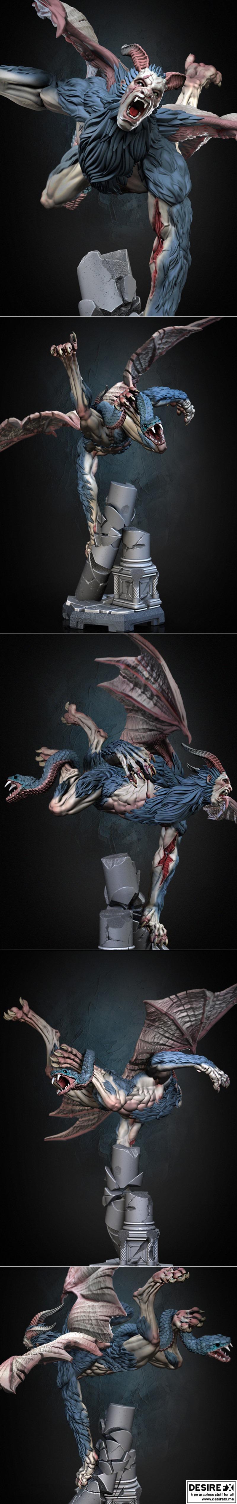 HumanEater - 狮鹫 - 3D打印模型|Humaneater – Chimera – 3D Print Model STL