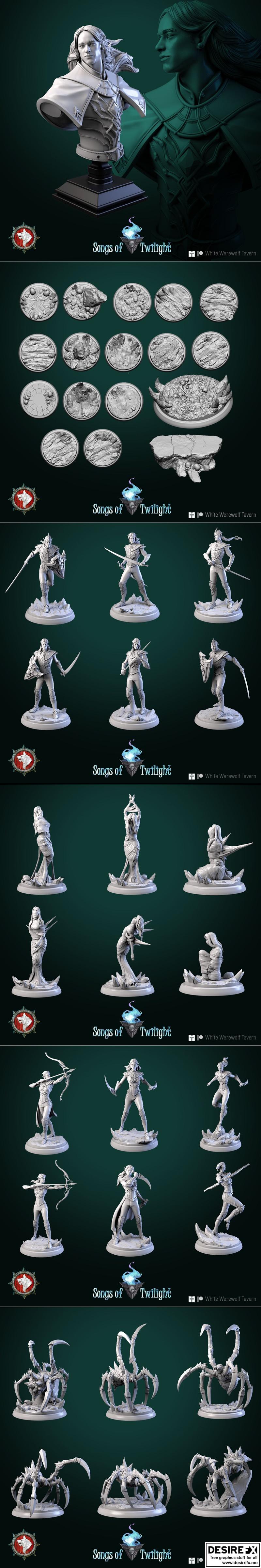 白狼酒馆——暮光之歌 3D打印模型|White Werewolf Tavern – Songs of Twilight February 2023 – 3D Print Model STL