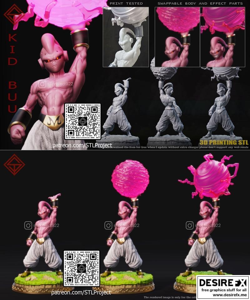 STL项目 - 《龙珠》之吉尔·布布 - 3D打印模型|STL Project – Kid Buu – 3D Print Model STL