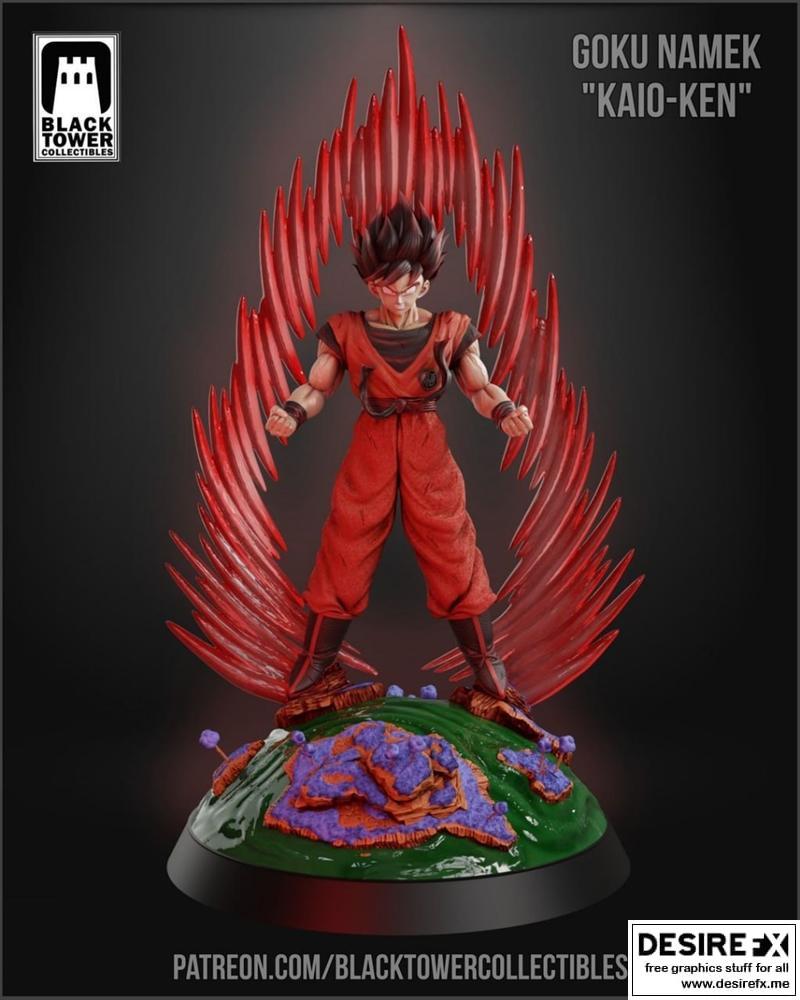 黑塔收藏品-龟仙人凯奥特恩模式-3D打印模型|Black Tower Collectibles – Goku Kaioken – 3D Print Model STL