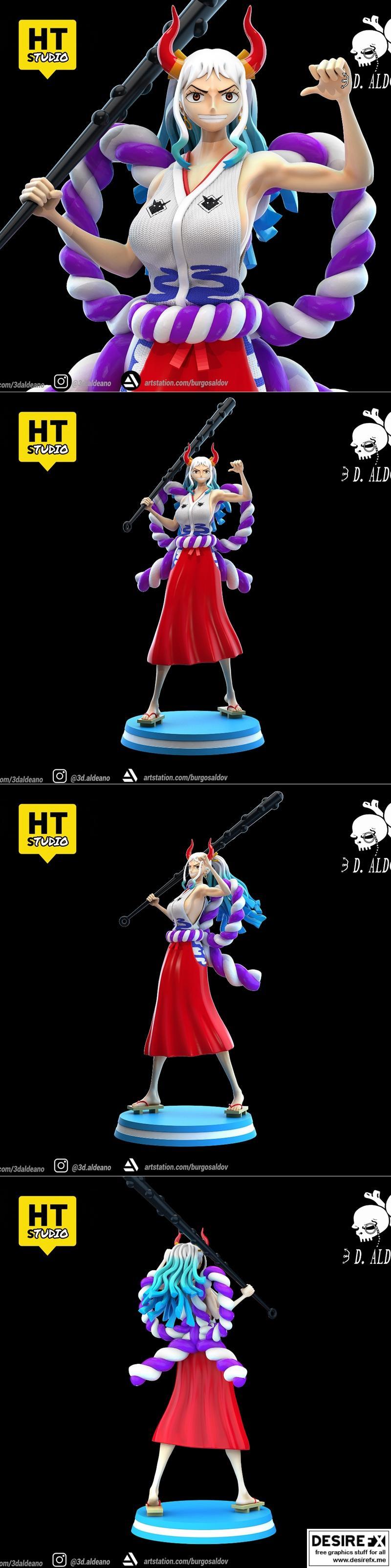 《海贼王》 Yamato 3D打印模型|Yamato One Piece – 3D Print Model STL