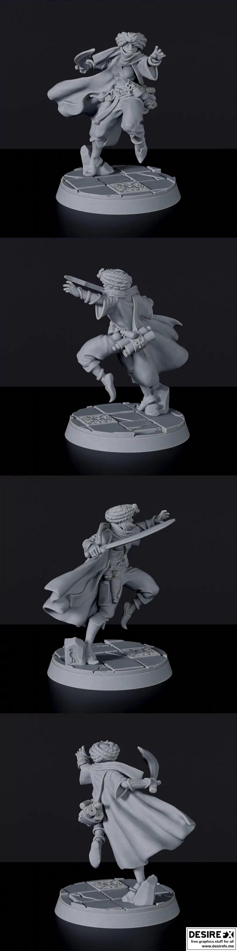沙漠法师 3D打印模型|Desert Mage – 3D Print Model