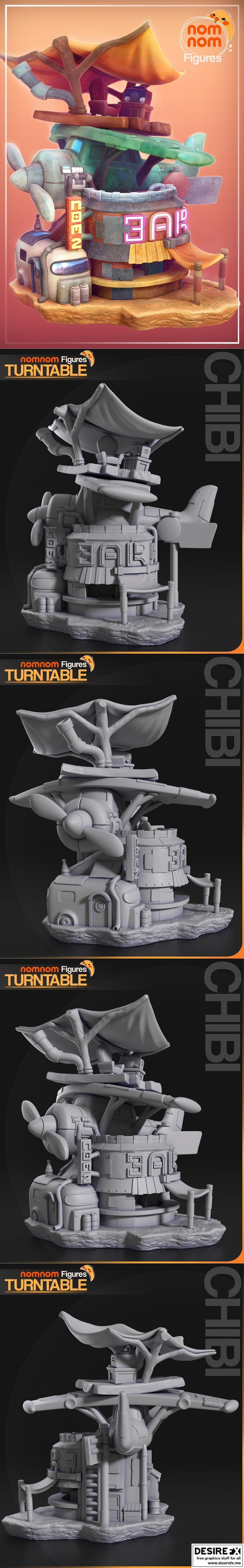 Nomnom工作室Chibi飞行棒3D打印模型|Nomnom Figures – Chibi Flightbar – 3D Print Model STL