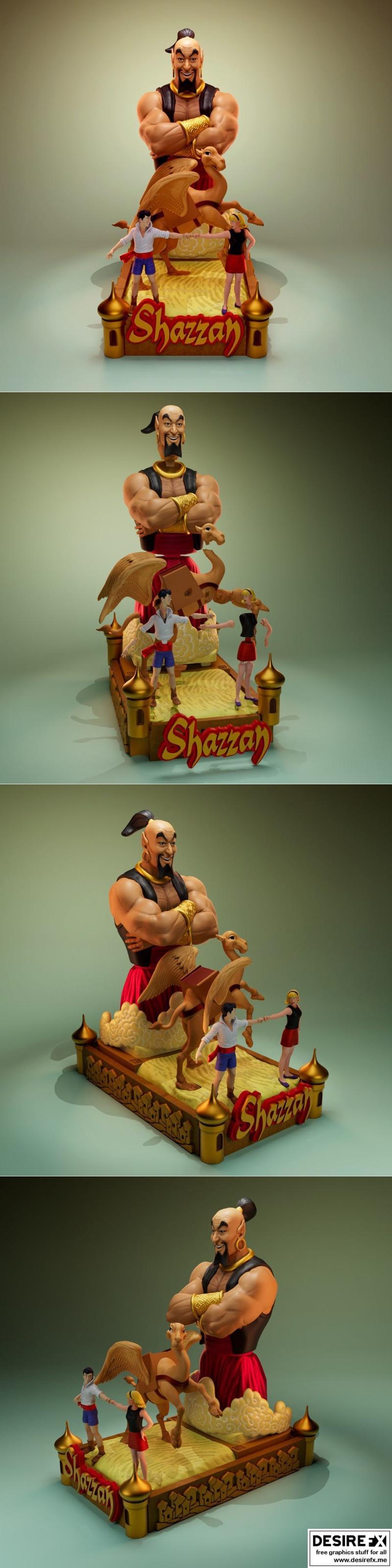 Shazzan 3D打印模型：迪奥拉姆角色造型|Shazzan Diorama – 3D Print Model STL